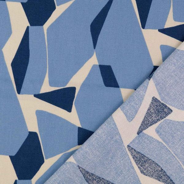 Canvas, bleu/naturweiß